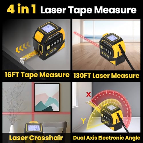 4-in-1 Laser Tape Measure with Crosshairs and Electrical - Image 3
