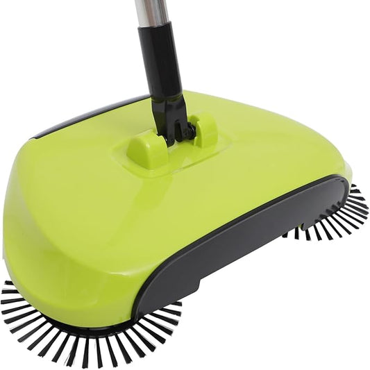 Floor Sweeper Manual, 3 in 1 Carpet Cleaner Machine Push Broom Clean Lazy Dustpan Trash Bin 360° Rotating Floor Clean Mop for Hardwood Ceramic Tiles