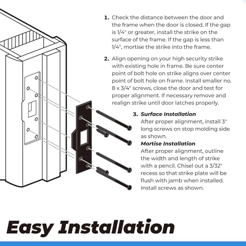 U 9476 Extra Long Door Strike Plate for Repairing Damaged - Image 6