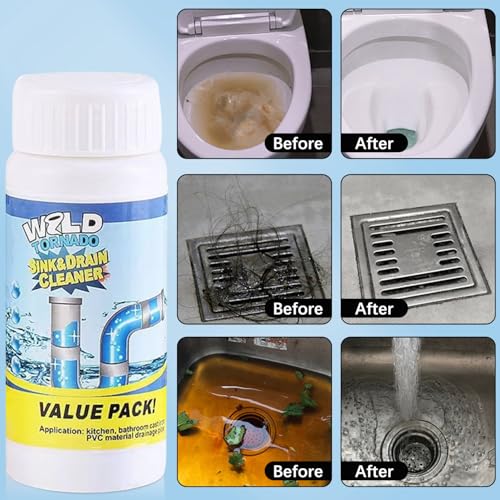 2PCS Wild Tornado Pipe Dredge, Wild Tornado Sink and Drain - Image 7