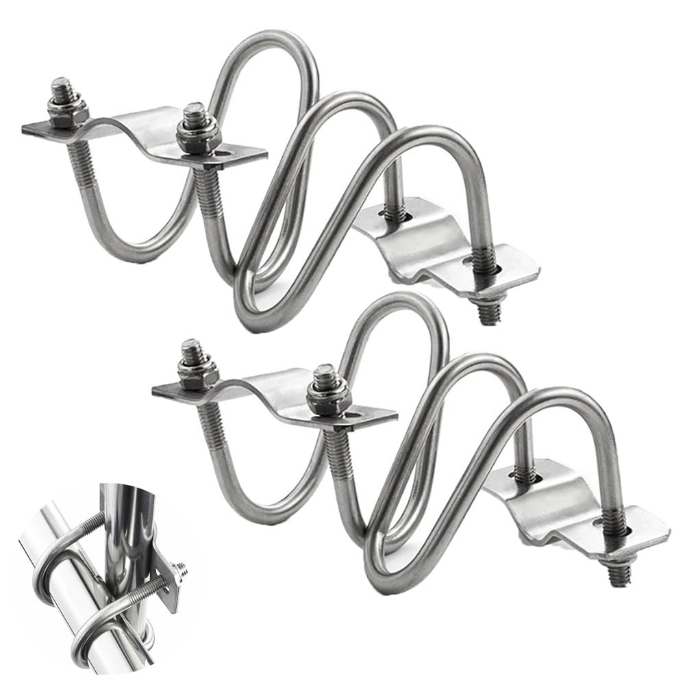 4 Pack Vertical Pipe Clip Cross Connector Clamp Mount OD - Image 1