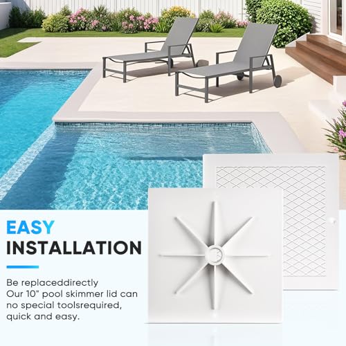 10 Inch Pool Skimmer Lid Replacement, 2 Pack Pool Skimmer Cover - Image 8