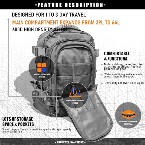 Miramrax Tactical Backpack Military Army Daypack - Assault - Image 7