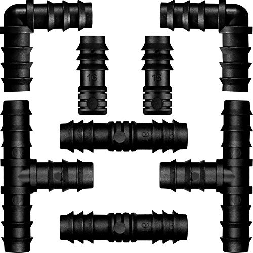 Maitys 8 Pcs 1/2 Inch Drip Irrigation Fitting Soaker Hose - Image 2
