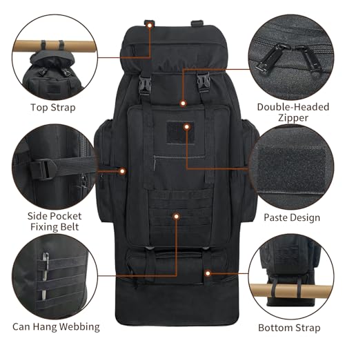 Hiking Backpack, 100L Large Camping Backpack - Image 4