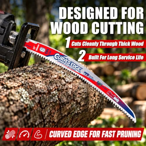 12-Inch Pruning Reciprocating Saw Blades, 6 TPI for Wood & - Image 5