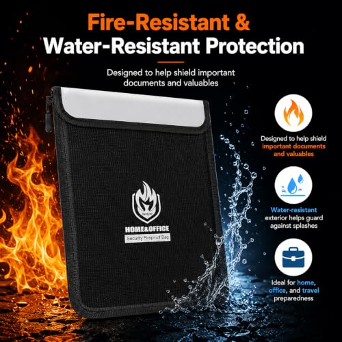 Andyer 4 Pack Fireproof Document Bags (5200℉), Waterproof - Image 4
