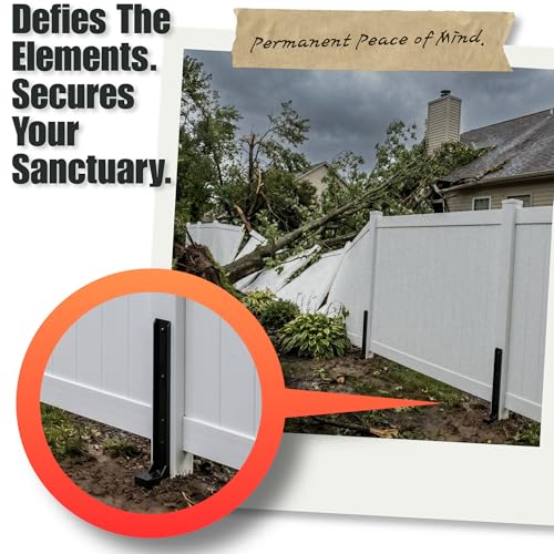 33.5" Fence Post Repair Kit, Fix Leaning or Rotted 4x4 | Home Repair - Image 6