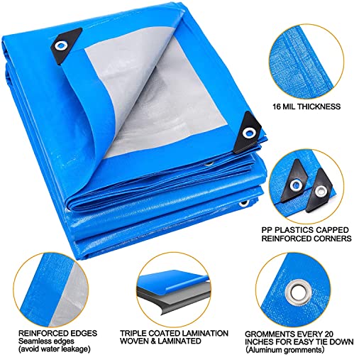 Small Tarp, Tarps Heavy Duty Waterproof 6x12 - Image 3