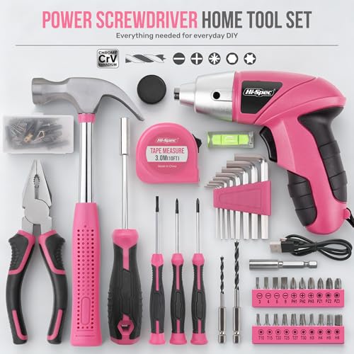 Hi-Spec 4V Electric Ladies Screwdriver Tool Kit Compact | Hand Tools - Image 3