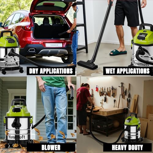 4 Gallon 20V Cordless Shop Vac, Cordless Shop Vacuum Wet and Dry - Image 5
