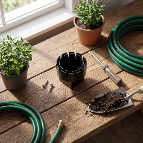 Rain Gutter Downspout Adapter 3x4 Inch Black Plastic Drain - Image 3