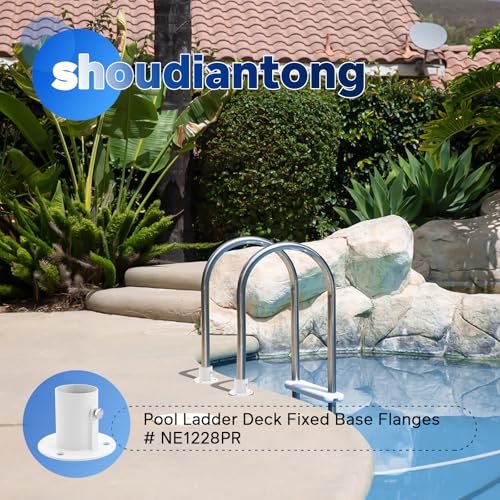 2 Pack Inner Diameter 1.6'' Pool Ladder Deck Fixed Base Flanges - Image 8