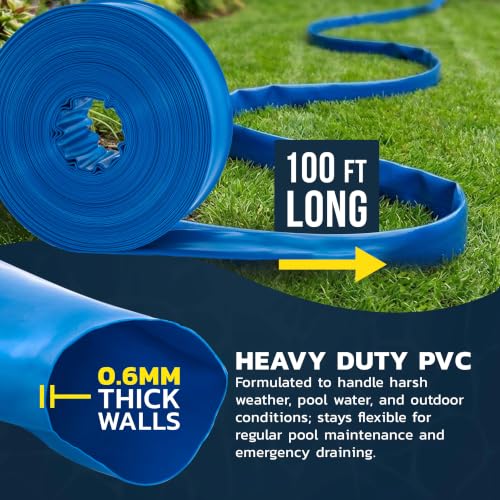 U.S. Pool Supply Pool Backwash Hose 1.5" x 100', PVC Discharge - Image 5