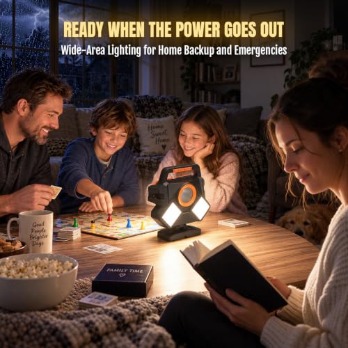 5000LM Rechargeable Work Light, Multi-Panel LED for Emergency - Image 5