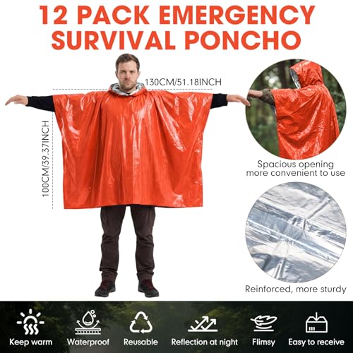 Tellegloww Emergency Poncho with Polyester Film Liner - Image 3