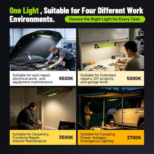 Rechargeable Magnetic Under Hood Work Light Bar with Wave Control - Image 4