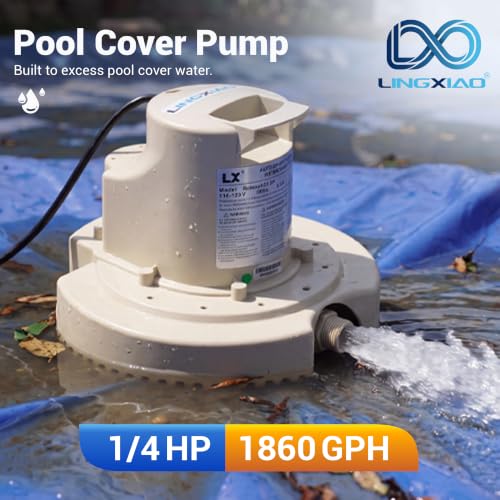 Pool Cover Water Remove Pump 1/4HP, 115V, Automatic, Submersible - Image 4