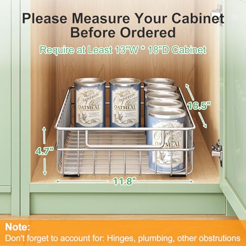 Pull out Cabinet Organizer, Stainless Steel 2-Pack Slide | Home Repair - Image 3