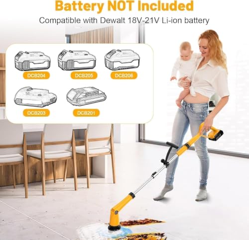 1500 RPM Electric Spin Scrubber for DeWalt 20V Battery - Image 4