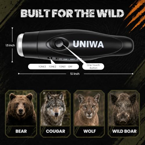 UNIWA Bear Horn,120DB±5 For Hiking - Black - Image 3