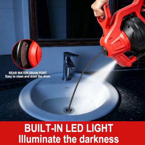 Cordless Drain Snake Compatible with Mil-waukee 18V - Image 5