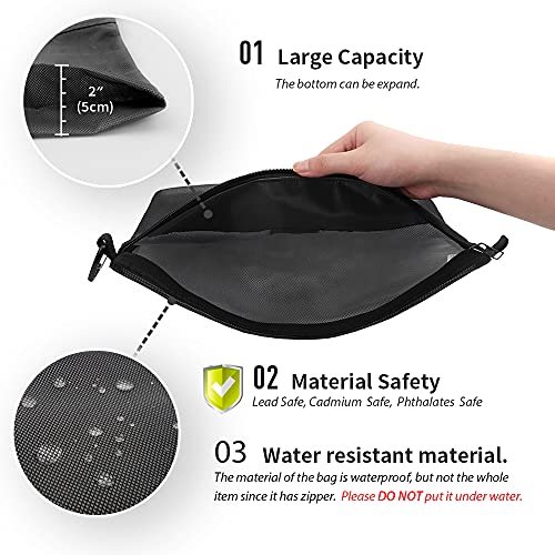 pack all Water-Resistant Zipper Pouch, Mesh Zipper Bag - Image 6