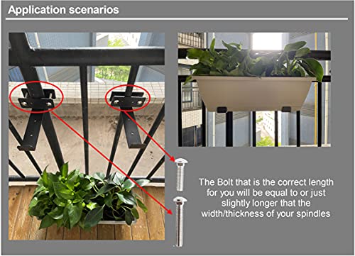 ZenSen Deck Railing Planter Box Brackets, Deck and Fence Rail - Image 7