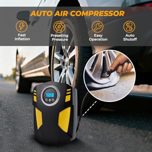 All-in-One Car Emergency Kit with Digital Tire Inflator | Home Repair - Image 3