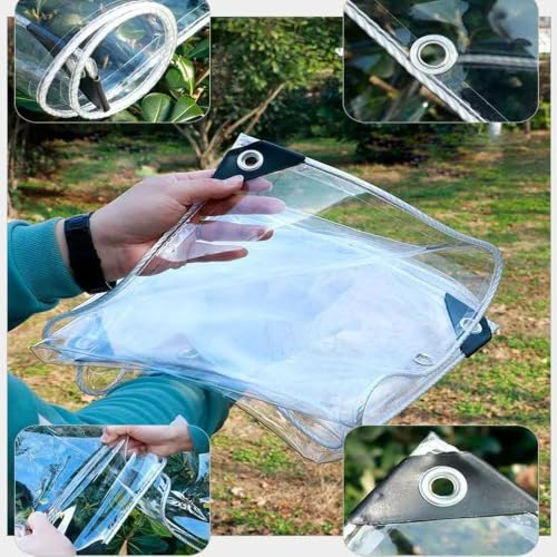 Heavy Duty Waterproof Transparent Tarp，Clear Tarp 5x7 ft - Image 4
