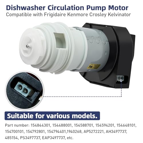154844301 Dishwasher Circulation Pump Motor Compatible - Image 3