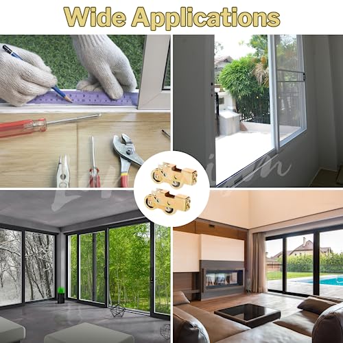 2Pcs Sliding Door Tandem Roller, Heavy-Duty 1-1/4 Inch Sliding - Image 8