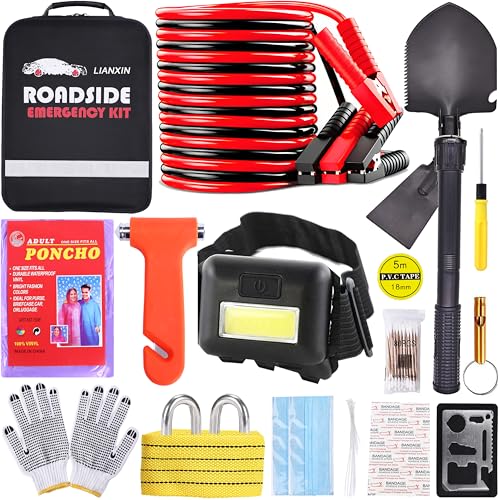 Emergency Roadside Kit for Car Auto Safety Kit with Jumper - Image 2