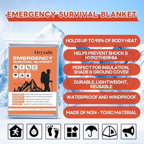 Emergency Mylar Thermal Blankets, 10-Pack Silver Space - Image 4