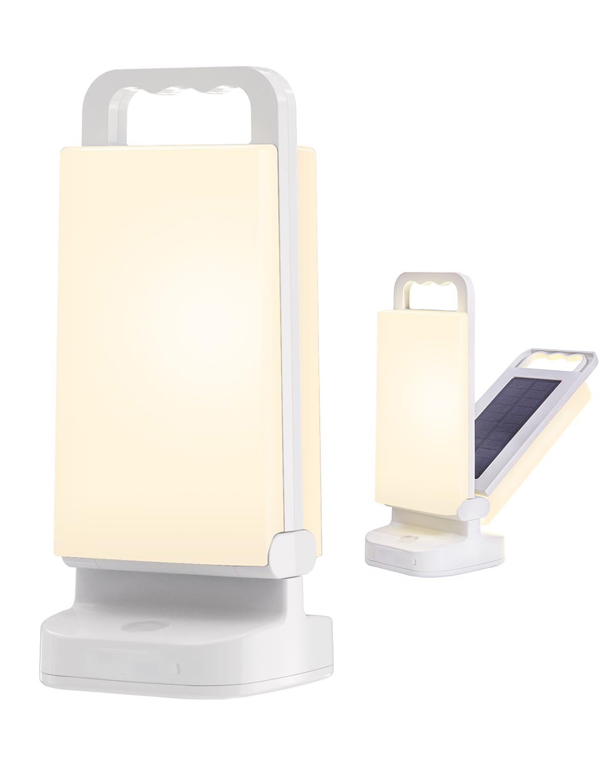 Solar Camping Lantern, Rechargeable Battery Powered - Image 1