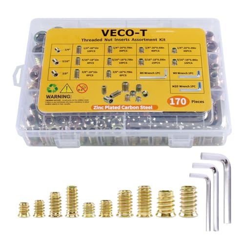 170 PCS Threaded Inserts for Wood Assortment Kit - 10 - Image 2
