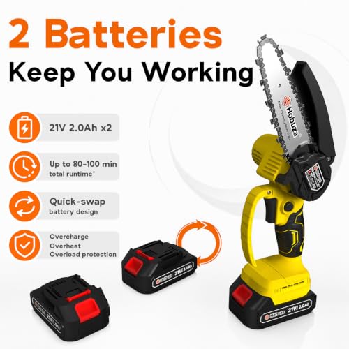 HOBUZA 6 Inch Brushless Mini Chainsaw, Lightweight - Image 5