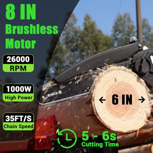 2-in-1 8 Inch Brushless Electric Pole Saws for Tree Trimming - Image 4