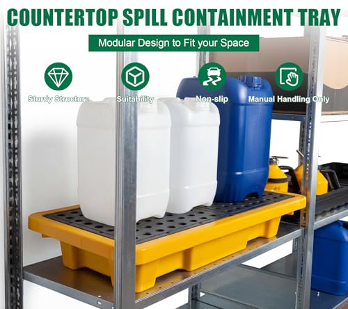 Spill Containment Pallet with Drain 5.3Gal Capacity - Image 4