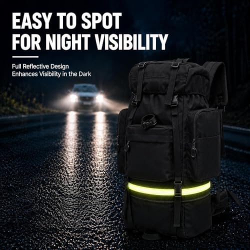 75L Internal Frame Hiking Backpack Extra | Travel Essentials - Image 7
