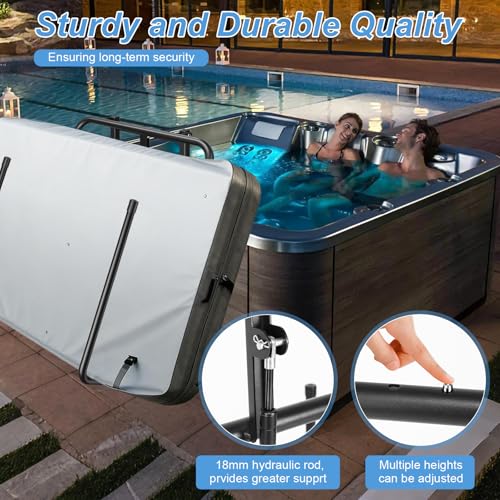 Utheer Upgraded Adjustable Hot Tub Cover Lifter with Hydraulic - Image 4