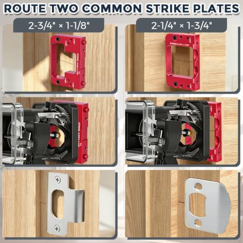 Door Latch Mortise Tool Kit, Strike Plate Router Template - Image 7