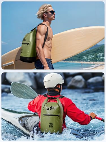 HEETA Waterproof Dry Bag Backpack with Zippered Pocket - Image 6
