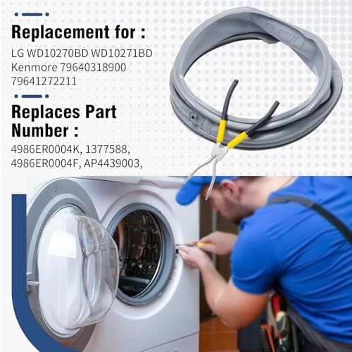 MDEOOSKY 4986ER0004F Washer Door Gasket Boot Seal | Home Repair - Image 6