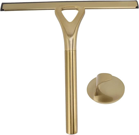 Hapivida Window Squeegee, Durable Stainless Steel Shower Squeegee with Comfortable Handle for Bathroom Mirrors Car Windows Glass Surfaces Cleaning Tool