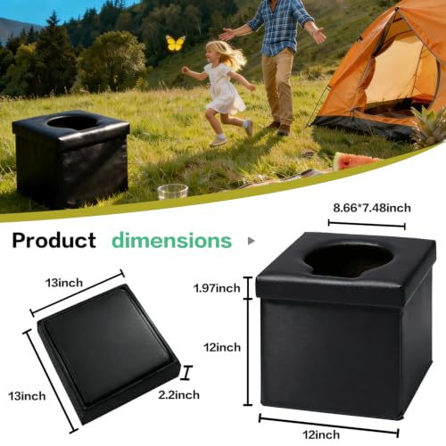 4-in-1 Outdoor Foldable Portable Toilet with Lid - Instant - Image 3