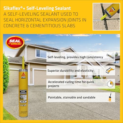 SIKA Sikaflex Self-Leveling Concrete Joint Sealant, Gray - Image 5