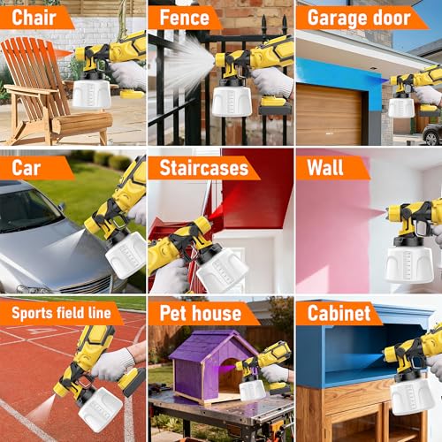 Cordless Paint Sprayer Compatible with Dewalt 20V | Home Repair - Image 7