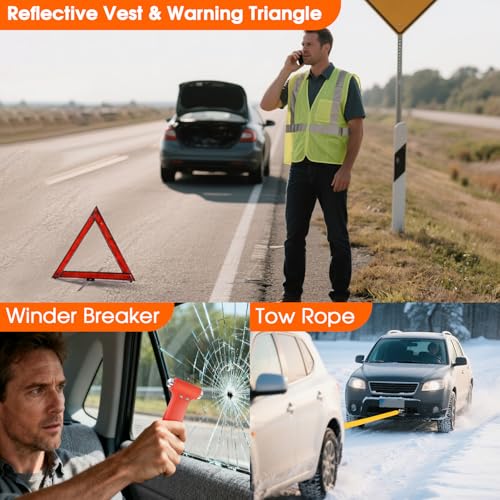 Car Emergency Kit with Air Compressor,Roadside Emergency | Hand Tools - Image 7