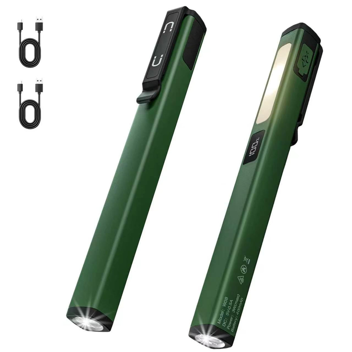 NAHT 2Pack Rechargeable 2-in-1 Pen Light, 6 Modes Magnetic - Image 1